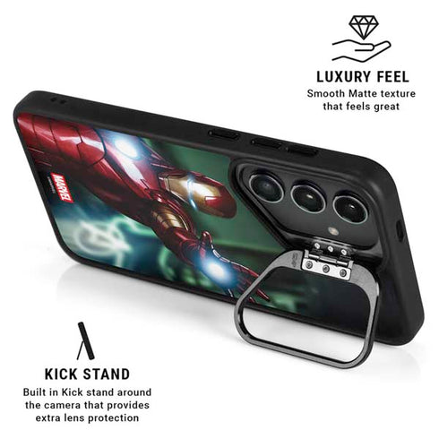 Marvel Tony Stark Iron Man Galaxy S24 Plus Kickstand Case